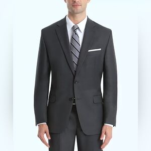 Lauren Ralph Lauren Signature Charcoal Gray 100% Wool Sport Coat Mens Size‎ 42 L